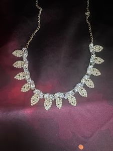 Sparkling Crystal Leaf Necklace