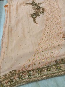 Beautifully Embellished Peach Kurta Set