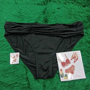 Elegant Black🎁🆕 Ruched Bikini Bottom