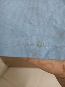 Light Blue Embroidered Flower Top