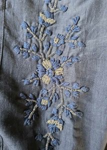 Blue Embroidered Kurta