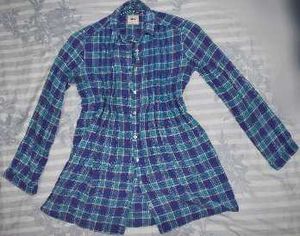 Blue & Green Plaid Long Sleeve Shirt