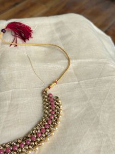 Elegant Pink &amp; Pearl Necklace