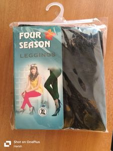 Full Length Leggings 4way XL Black