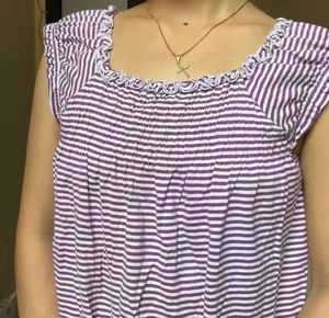 Cute Striped Smocked Top