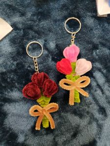 Cute Flower Bouquet Keychain