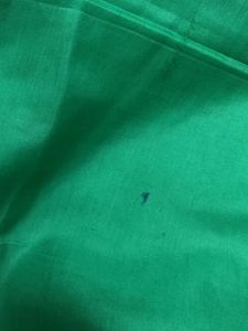 Green Plain Saree With VERY BEAUTIFUL PALLU