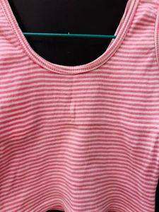 Pink Striped Tank Top