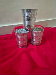 Set of 3 Stainless Steel Glasses