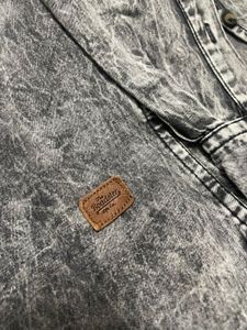 Roadster Grey Washed Denim Shirt
