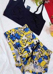 Minion Print Pajama Set