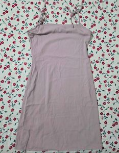 Pastel Pink Slip Dress with Tie Straps