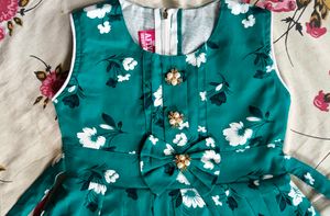 Charming Floral Print Dress for Girls