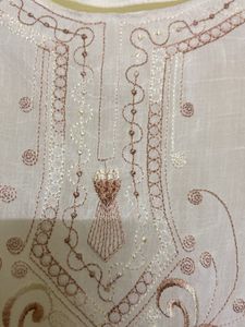 Short Off White Kurta