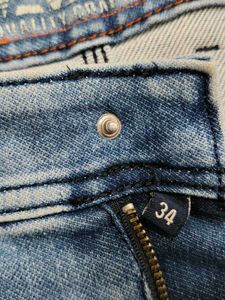 Men's Blue Washed Denim Jeans