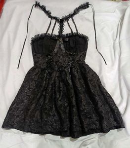 Gothic Lolita Black Lace Dress