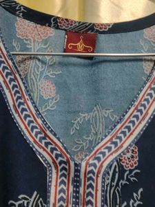 Navy Blue Printed pant dupatta set