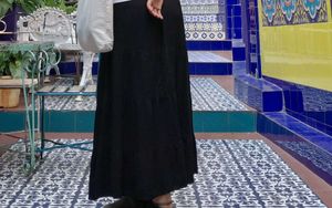Black Tiered Maxi Skirt