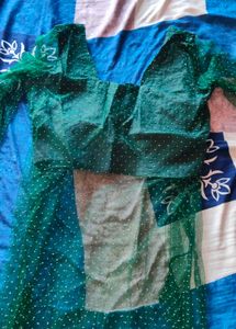 Green net Kurti