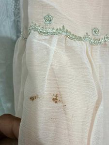 Yousta Light Pink Embellished Tiered Dress