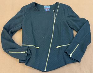 Black Textured Moto Jacket
