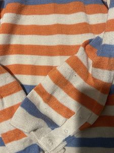 Striped Mock Neck Top