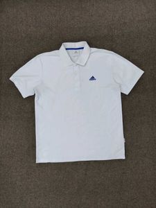 Adidas Men's White Polo T-Shirt