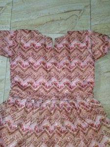 Home made work hai Floral Girls' Dress