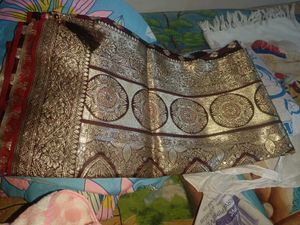 New pure zari silk saree with blouse piece
