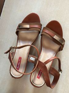 Bata Women's Brown Strappy Heels