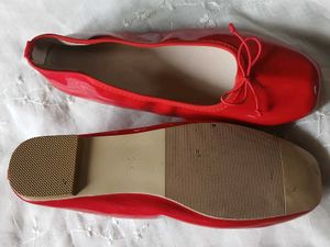 Colourful Red Patent Ballerina Flats