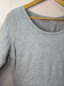 Striped 3/4 Sleeve Casual Top