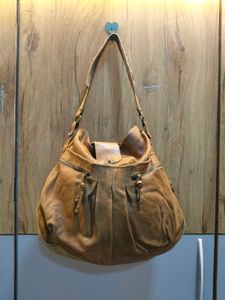 Stylish Brown Leather Hobo Bag