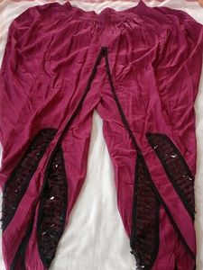 Elegant Maroon Dhoti Pants with Sequins