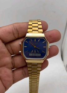 Gold Casio unisex vintage Watch