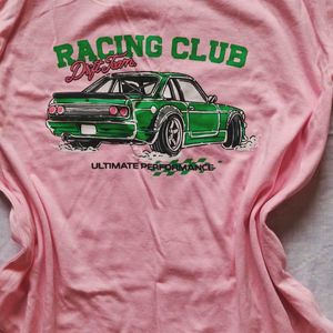 Pink Racing Club Graphic T-Shirt