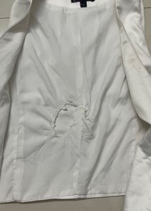 Satin White Vest