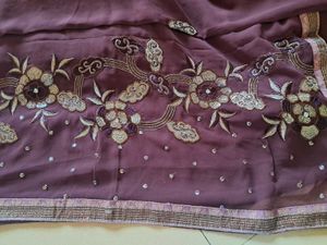 Embroidered Silk Saree