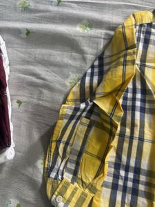 Boys Yellow Plaid Shirt