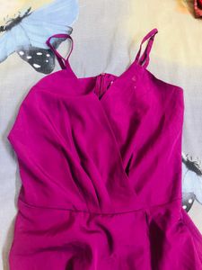 Stunning purple Maxi Dress with High Slit