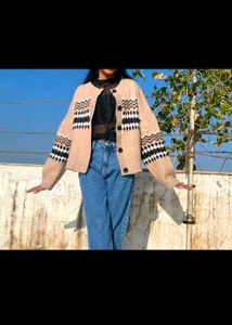 Vintage Argyle Knitted Cardigan 🥺🎀