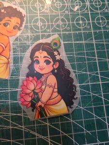 Cute Krishna &amp; Radha Iron-On Stickers