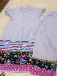 Collar Top N Bottom Set
