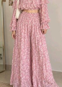 Pink Floral Off-Shoulder Co-ord Set