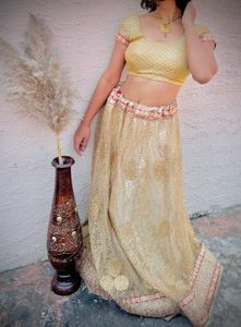 Gold Lehenga Set