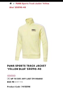 Puma International Yellow Track Jacket