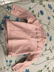 Pink Studded Biker Jacket