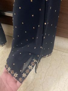 Elegant Black Embroidered Suit Set