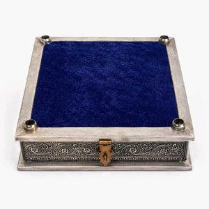 Antique Silver Tone Jewellery Box