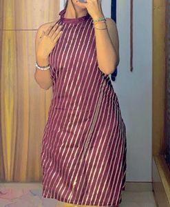 Stylish Maroon Kurta with Golden Stripes